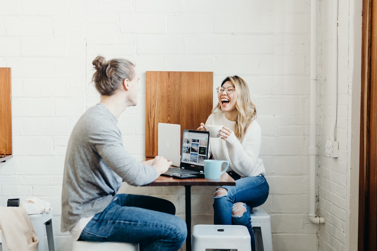 Couple having a meaningful conversation